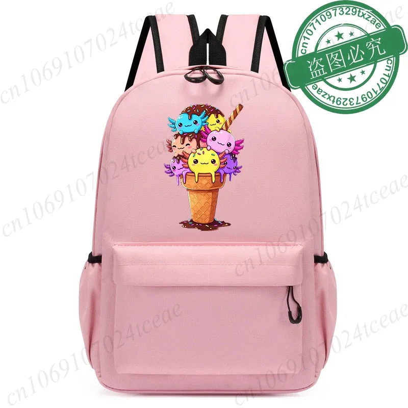 boba axolotl sacs kawaii enfants sac à dos enfants dessin animé maternelle sac d'école cartable retour à l'école bookbag mochila bookbag