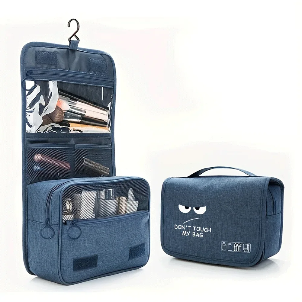 Sac de maquillage portable à motif de dessin animé, unisexe, organisateur de cosmétiques de grande capacité, trousse de toilette suspendue pour femmes et hommes, pour le lavage, le rasage et le maquillage.