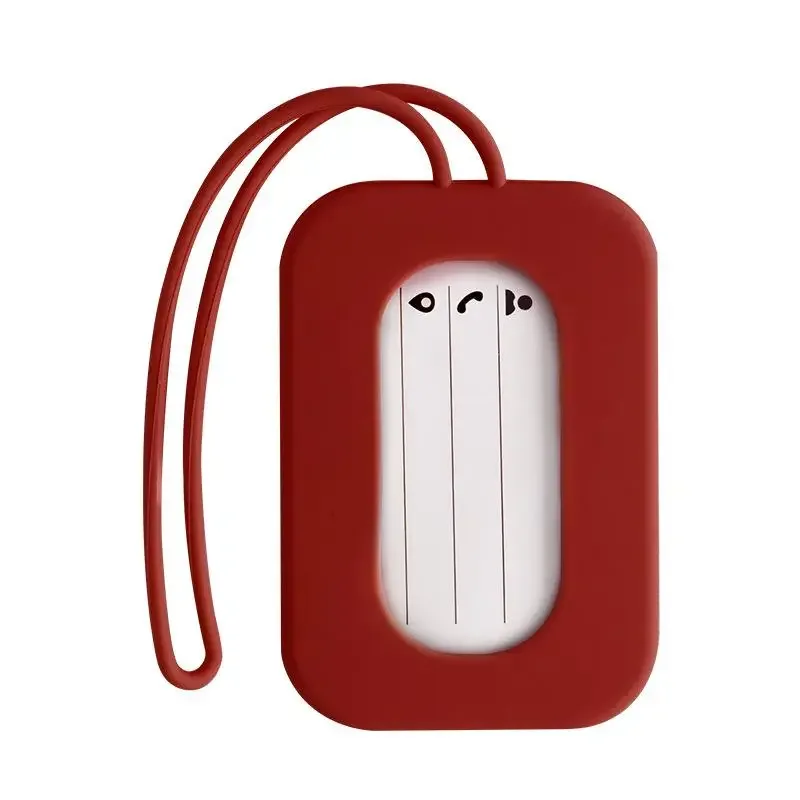 étiquette de bagage universelle en silicone souple avec cordon détachable – étiquette de bagage de voyage anti-perte, étiquette d'identification de valise