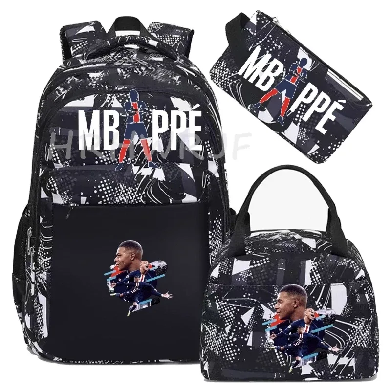 sac à dos pour ordinateur portable m-mbappes, pour femmes et hommes, sacs à dos décontractés pour le sport et le football, sac à dos oxford pour femmes, sac d'école pour hommes, sac de voyage, mochilas 3 pièces