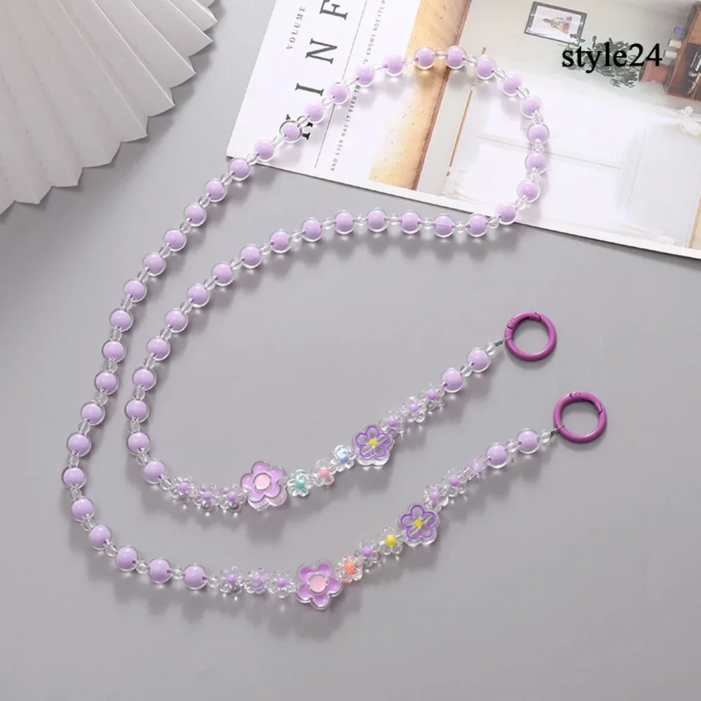 coréen rose fleur téléphone sangle breloque chaîne noeud téléphone portable lanière porte-clés filles sac pendentif mignon bandoulière sac à bandoulière chaîne