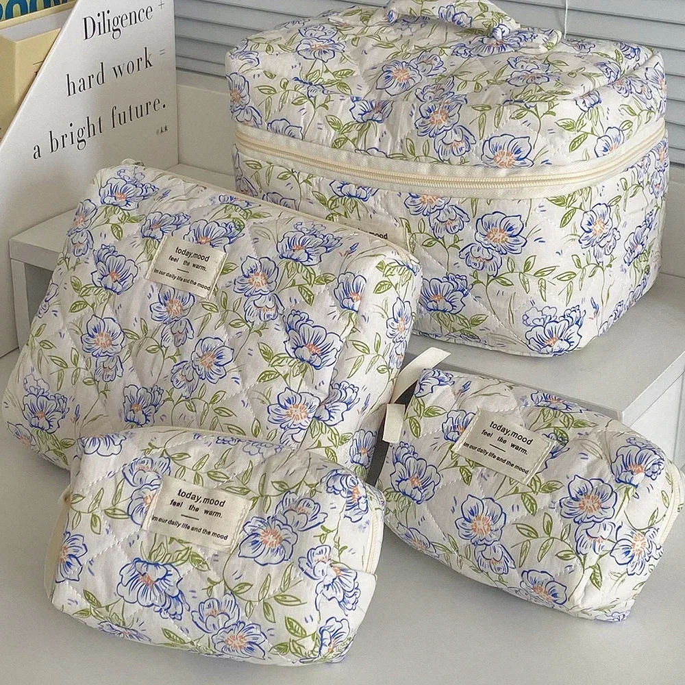 organisateur voyage polyester treillis diamant lavande relief boîte femmes maquillage compression sacs cosmétiques trousse toilette