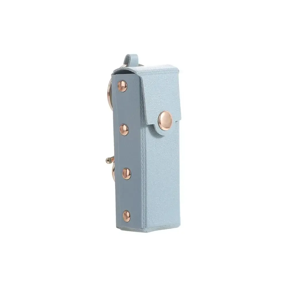 pochette à rouge à lèvres portable et étanche avec porte-clés, étui de rangement en cuir souple pour rouges à lèvres, housse de protection cosmétique