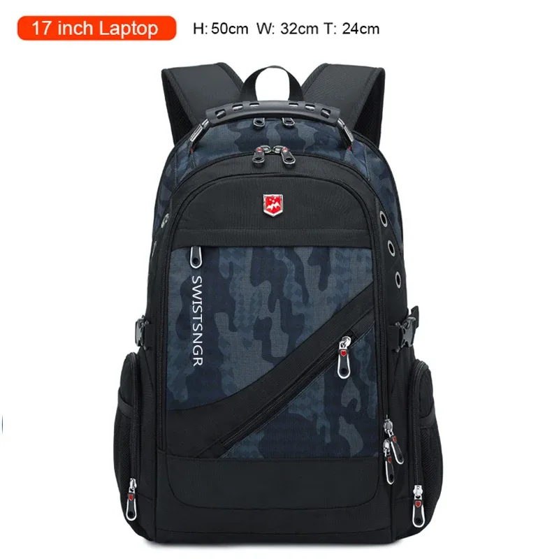 sac à dos imperméable de marque pour hommes, antivol, pour ordinateur portable de 17 pouces, sac à dos de voyage en avion, sac d'école pour hommes, mochila