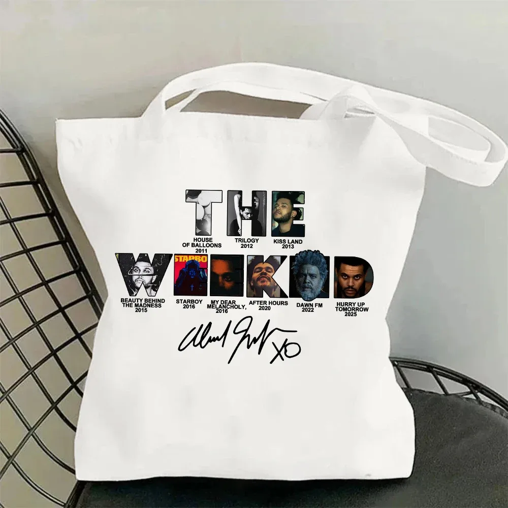 sac fourre-tout en toile the weeknd after hours til dawn tour 2026 – sac de shopping décontracté pour fans – cadeau tendance – sacs à bandoulière