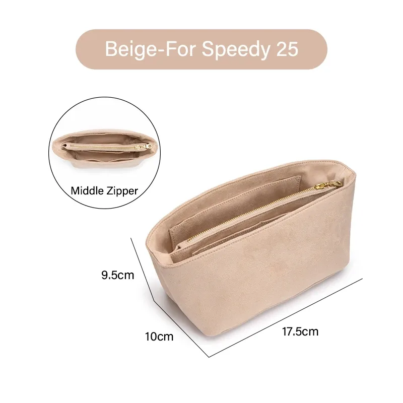 wuta original sac en velours organisateur pour lv speedy 20 25 30 35 sac à main insérer sac à main sac intérieur portable voyage stockage sacs de maquillage