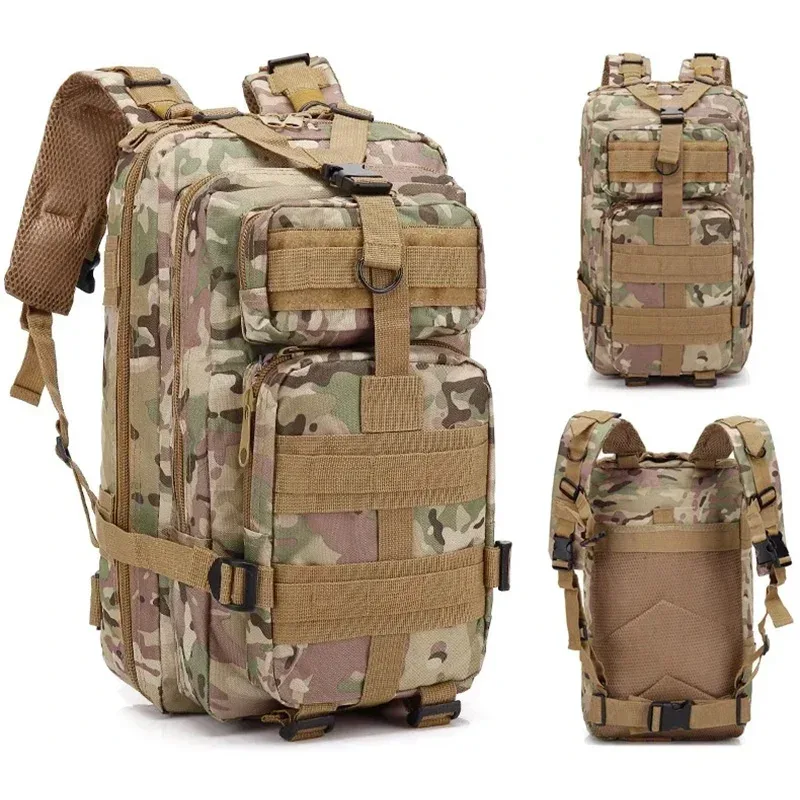 sac à dos tactique classique pour homme, sac de voyage sportif camouflage, sac à dos d'escalade, de chasse, de pêche et de randonnée en nylon, sac 3p