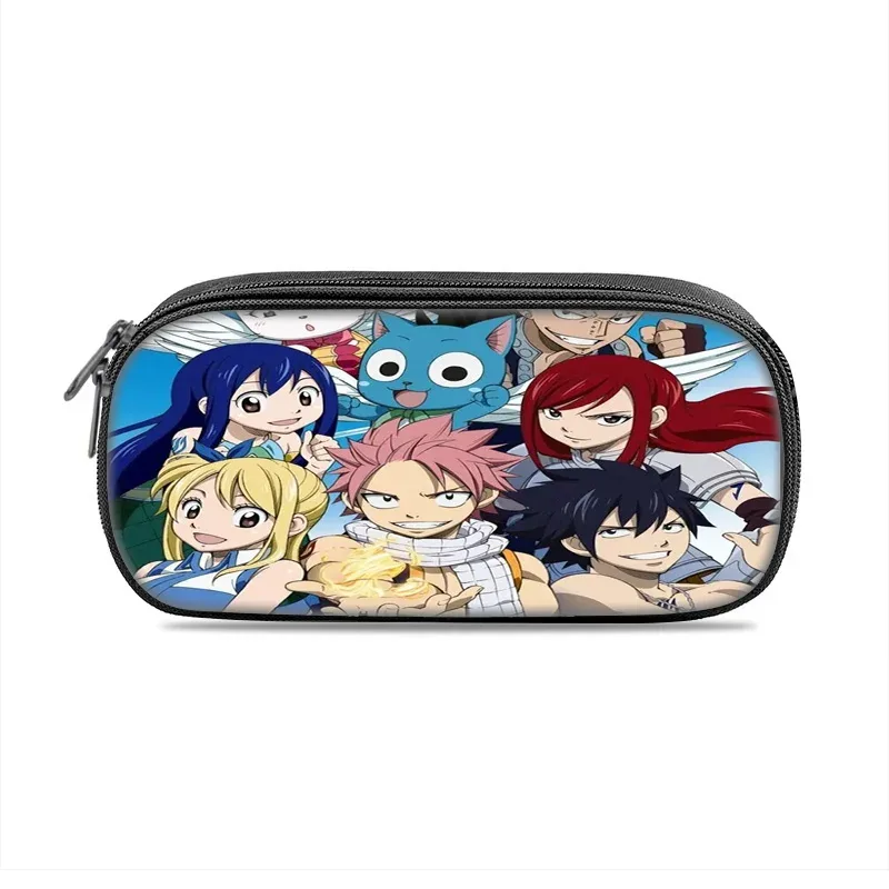 fairy tail – trousse à stylos imprimée de dessins animés, pour étudiants, garçons et filles, nouvelle collection légère, petite, grande capacité, polyvalente