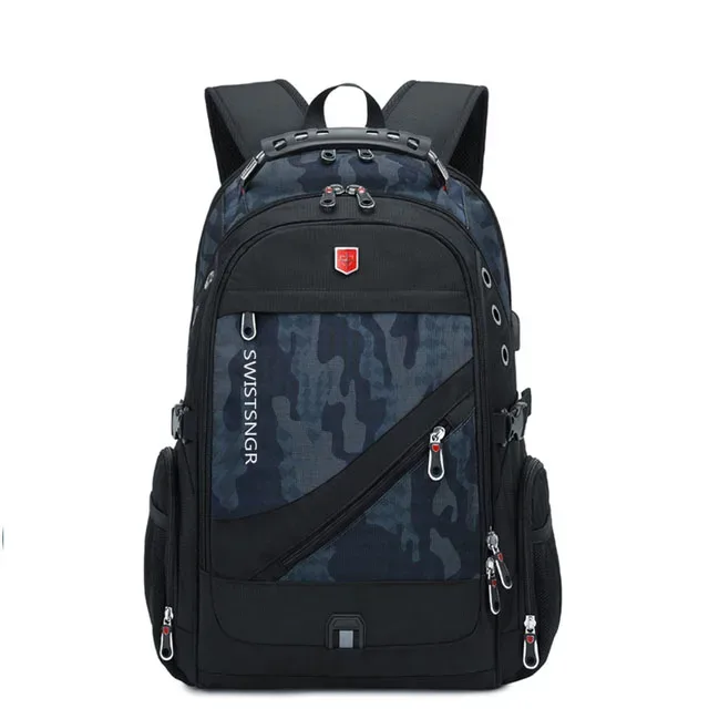 sac à dos étanche pour ordinateur portable 15.6/17.3 pouces, chargeur usb, sac à dos suisse, sac de voyage pour femmes, sac d'école vintage mochila