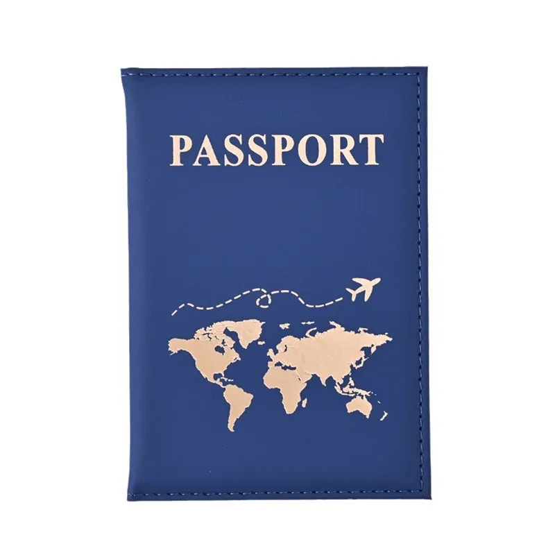 housse de protection pour passeport à la mode, motif mondial, porte-passeport de voyage, portefeuille cadeau, étui pour cartes en cuir pu, sac de rangement unisexe