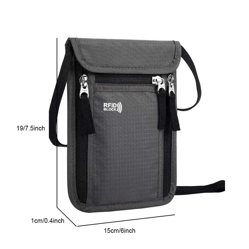 pochette de voyage, portefeuille de cou, porte-passeport familial, étui de rangement avec blocage rfid, portefeuille de voyage, accessoires de voyage