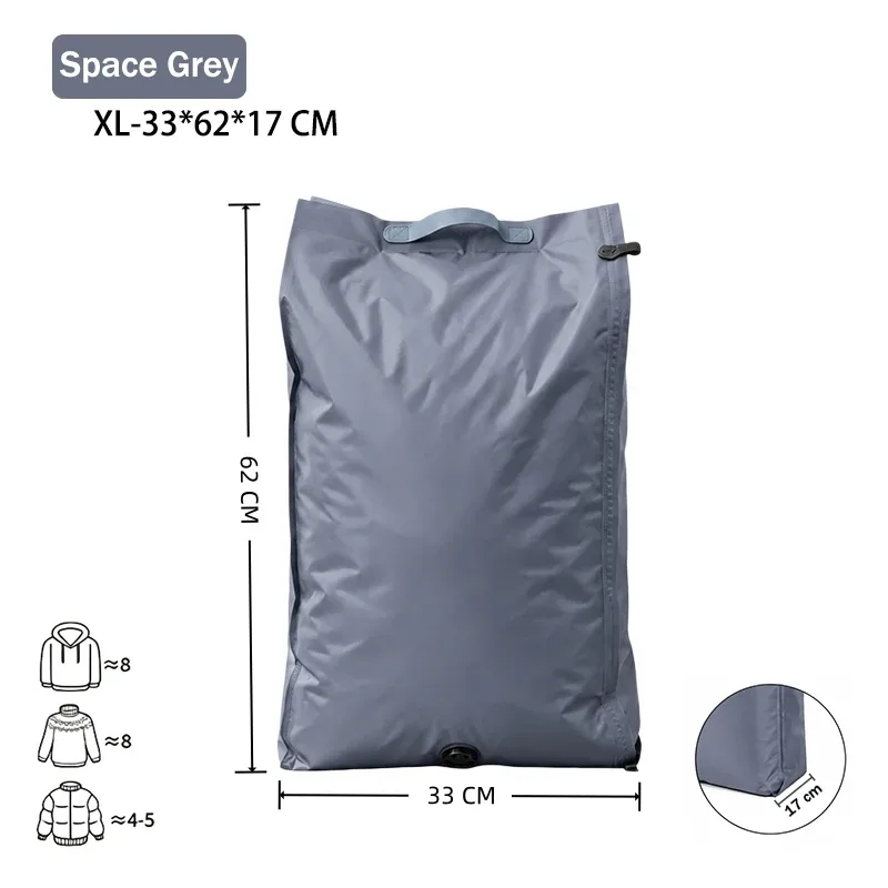 accessoires de voyage sacs sous vide compression organiseur de valise imperméable anti-poussière anti-humidité sans pompe économiseur d'espace sac à linge pour avion tissu oxford grande taille placard réutilisables