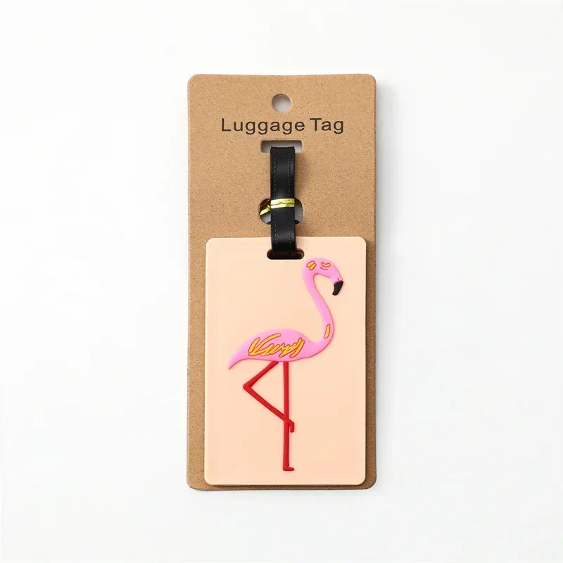 étiquette bagage gel silice imprimés animaux multicouleurs voyage famille enfants cartes identité sécurité transport