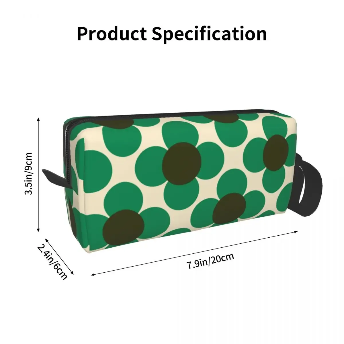 orla kiely-trousse de toilette de voyage à imprimé personnalisé de fleur d'émeraude, sacs de rangement de maquillage et de cosmétique pour femme, trousse de trousse dopp