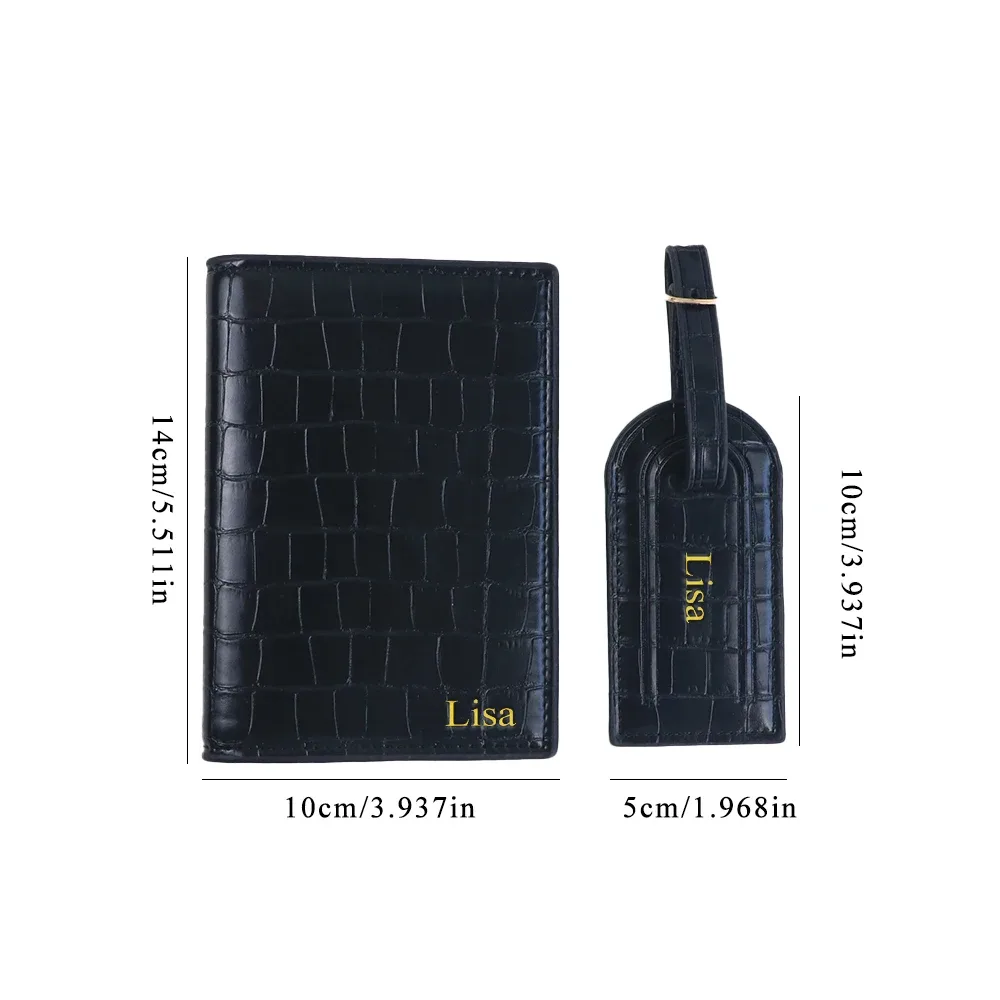 portedocuments etiquettebagage personnalisation prénomlisa motifcrocodile couleurmarron accessoirevoyage portepasseport setaccessoires bagages cuirpu modevoyage identificationvalise nomadresse