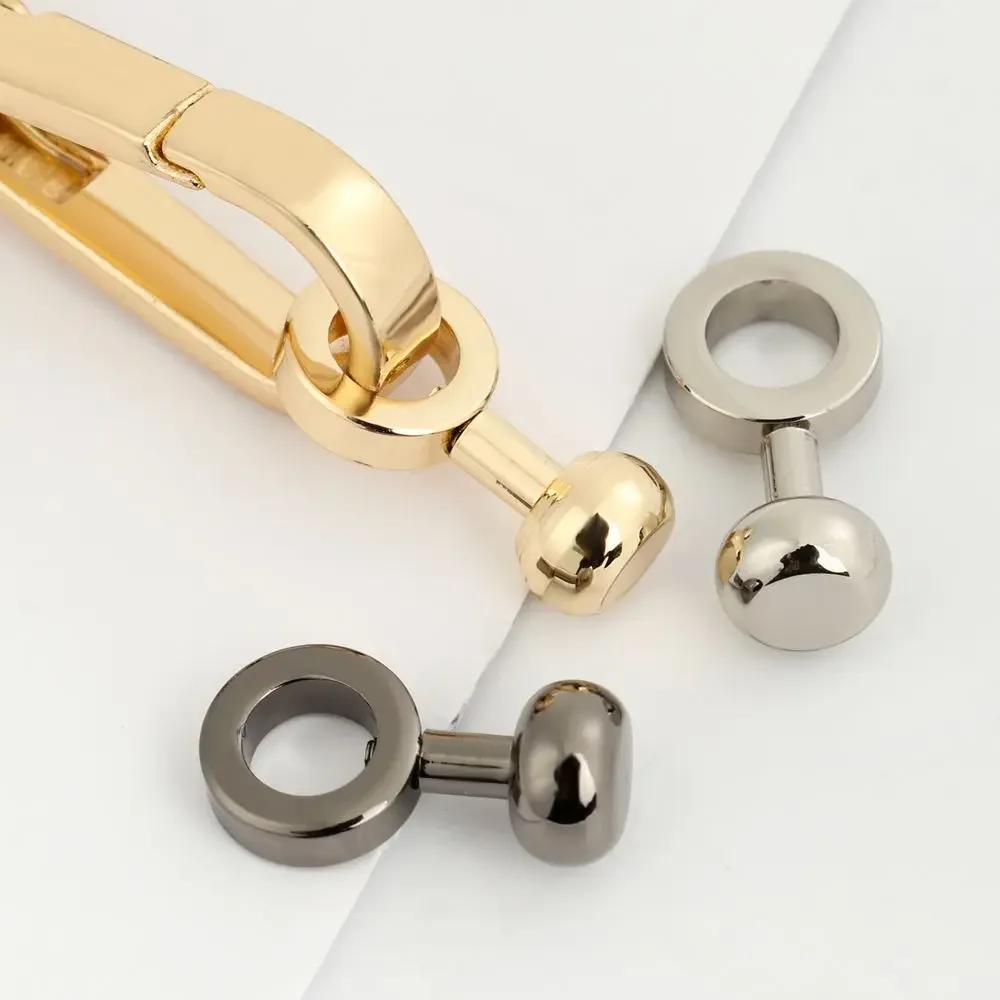 accessoires en cuivre pur pour sac, boucle de chaîne à fermeture éclair, remplacement des boucles de transformation, boutons matériels, kit de réparation de sac à main, 1/2 pièces