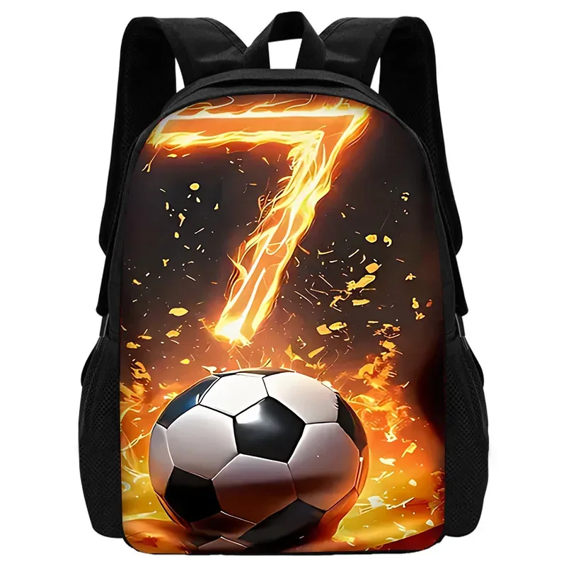 sac à dos d'école pour enfants football star avec sacs à déjeuner r-ronaldos, trousses à crayons, sacs d'école c-cr7 pour garçons et filles, meilleur cadeau