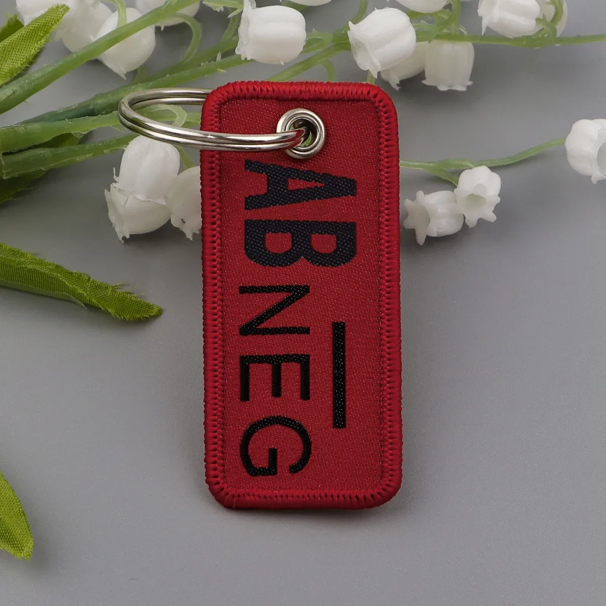 cadenas polyester serrure tsa groupe sanguin brodé rouge lettres urgences médicales sac dos bagages voyage