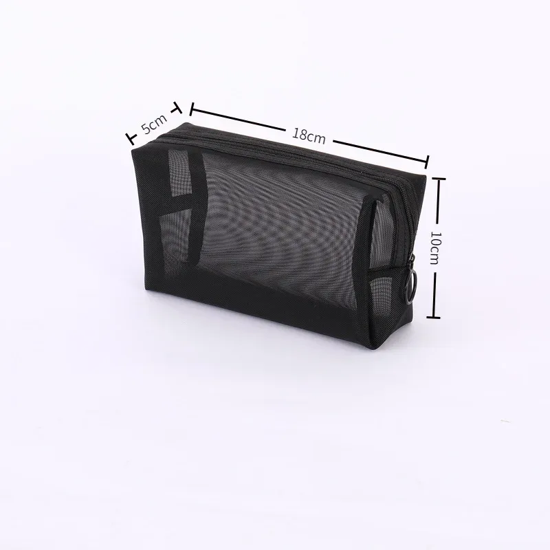 sac à cosmétiques rouge pour femmes et hommes, 1 pièce, organisateur de voyage transparent, petits et grands sacs de toilette noirs, pochette de maquillage