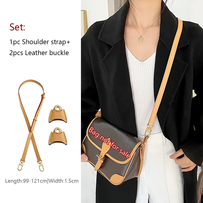 sangle de sac en peau de vache pour sac lv diane, sangle de sac à bandoulière, sangle de sac à bandoulière, accessoire de remplacement de sac durable en cuir véritable