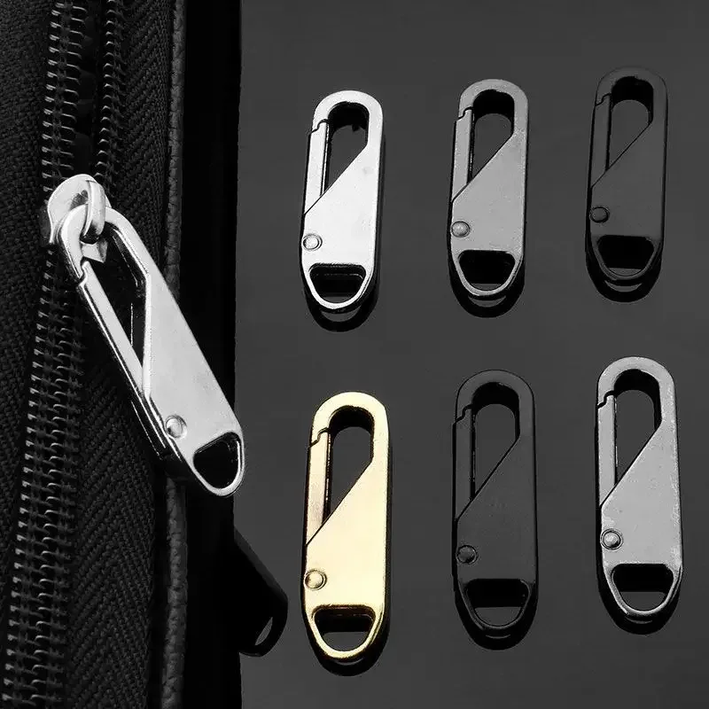 fermeture éclair métal noir doré argenté bouton universel remplacement sac valise voyage modèle taille pratique robuste