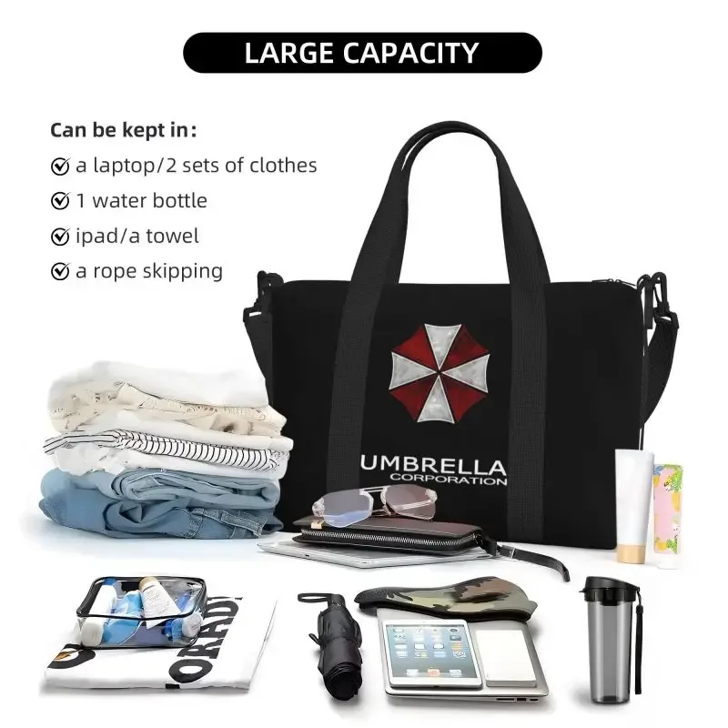sac de voyage umbrella corporation pour hommes et femmes, sac de week-end portable, sac de transport pour le sport, la gym, le yoga