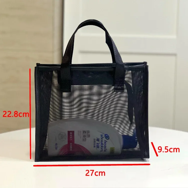 sac en maille avec logo personnalisé, trousse de maquillage à main, trousse de toilette, fitness, yoga, sac de transport pour maman, magasin de shopping