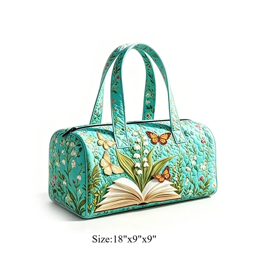 sac matelassé floral vintage style bohème pour femme, sac de voyage artistique pour halloween, sac de week-end pour amoureuses des animaux, sac de nuit