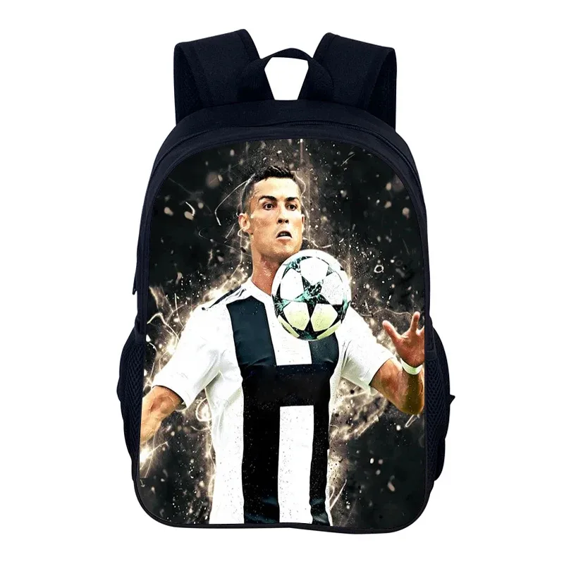 ronaldo sacs à dos étudiant football étoile sacs d'école enfants sport de plein air voyage cr sac à dos cadeau