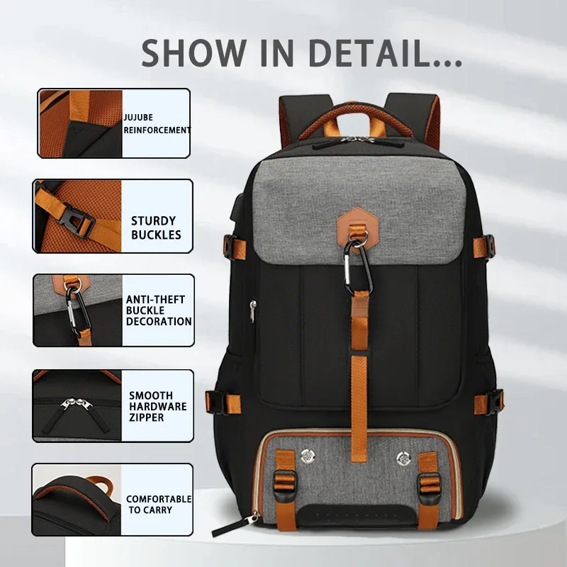 sac à dos de voyage pour l'extérieur, sac à dos de camping imperméable de 50 l pour femmes et hommes, sac à dos avec compartiment pour chaussures