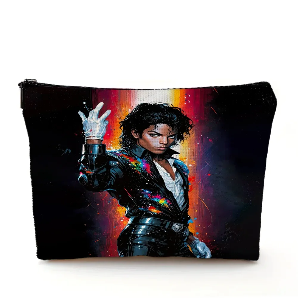 sac à cosmétiques michael jackson, sacs de maquillage double imprimé super star, sac à main de mariage pour femmes, organisateur de voyage pour dames, portefeuille pour enfant