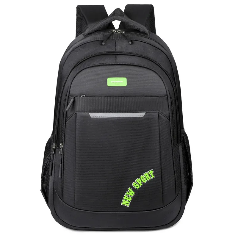sac à dos d'étudiant de rangement multicouche pour hommes, sac à dos simple, léger et polyvalent pour ordinateur portable, sacs à double épaule épais en vente