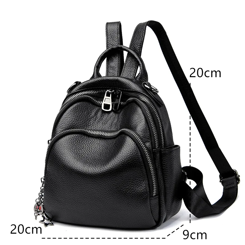 sac à dos en cuir véritable de haute qualité pour femmes, sac à dos de voyage de luxe pour dames, sac à bandoulière pour filles, sac d'école en cuir de vache, mochila
