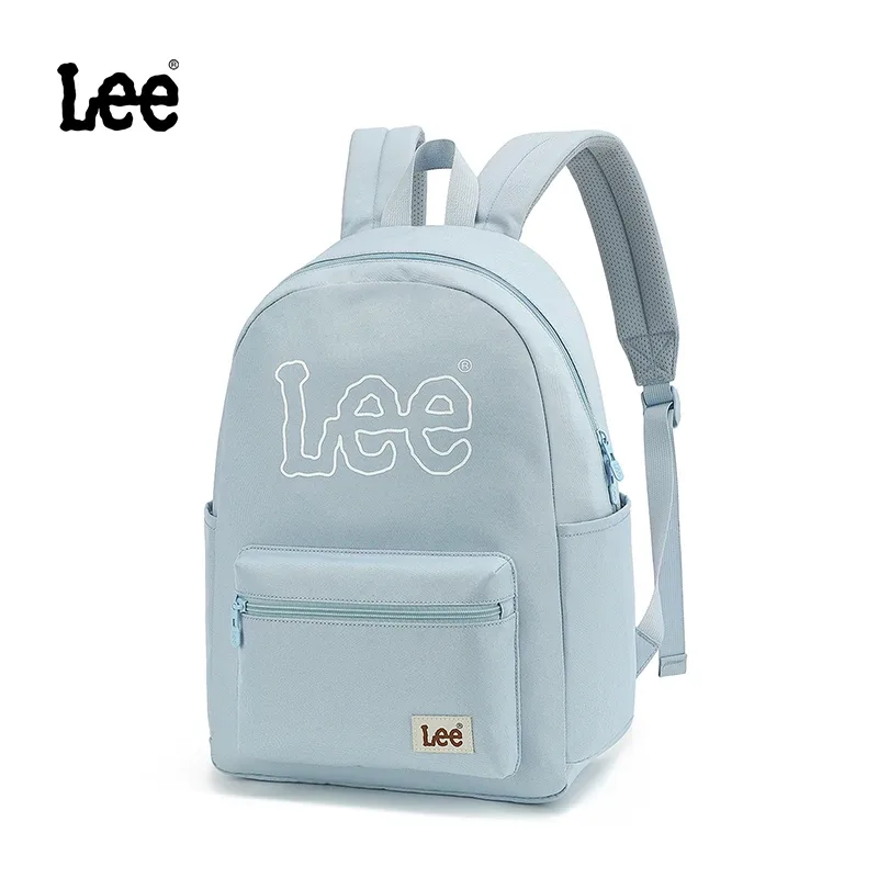 sac à dos lee classique noir unisexe pour étudiants, grande taille, décontracté, en nylon, pour ordinateur portable, pour femme et homme