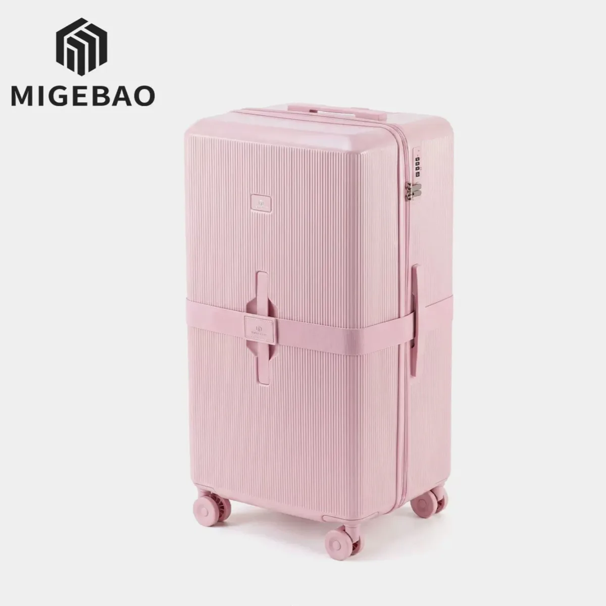 nouvelle valise à roulettes tendance 2026 grande capacité coque rigide en pc avec serrure tsa pour étudiant 20/24/26/28 pouces