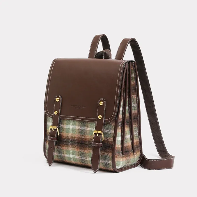 mode pu plaid sac à dos personnalité étudiant anglais femme loisirs sport sac à dos pour les adolescentes de l'école filles