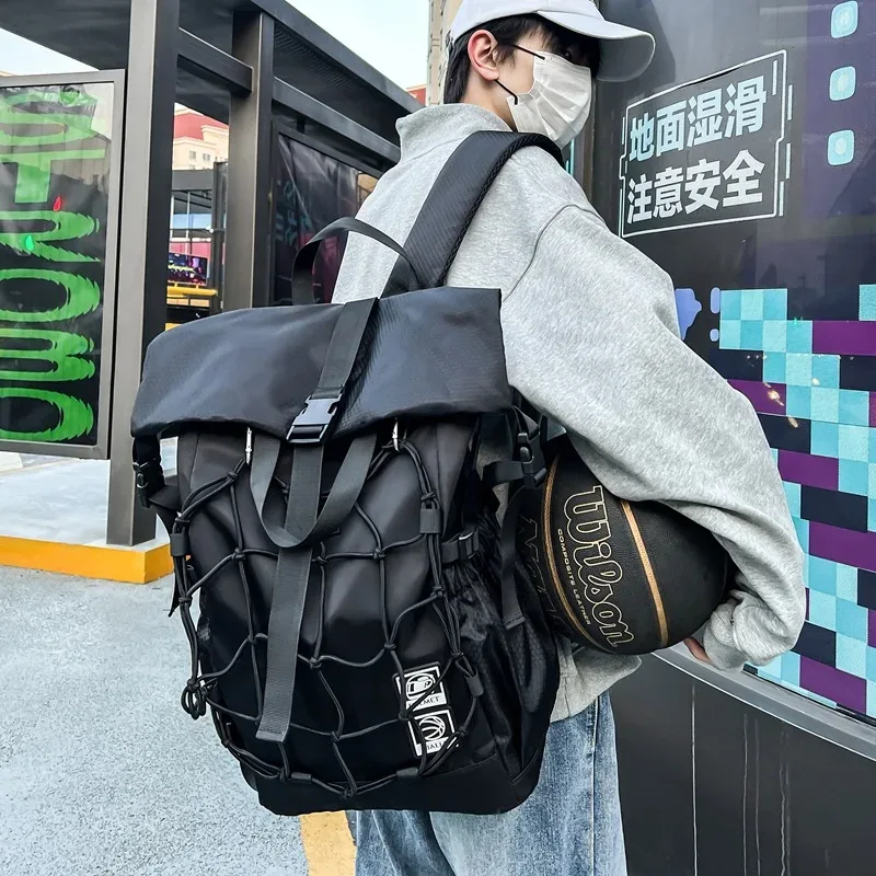 sac à dos multifonction pour casque de basket-ball pour hommes et femmes, hip hop techwear, étanche, sac de voyage à roulettes, sports de plein air