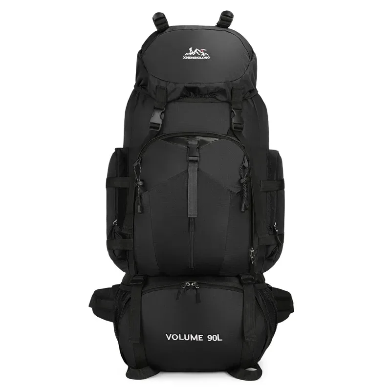 sac à dos de randonnée en plein air 90l, grande capacité, léger, pour hommes, double épaule, imperméable, respirant, confortable, oxf...