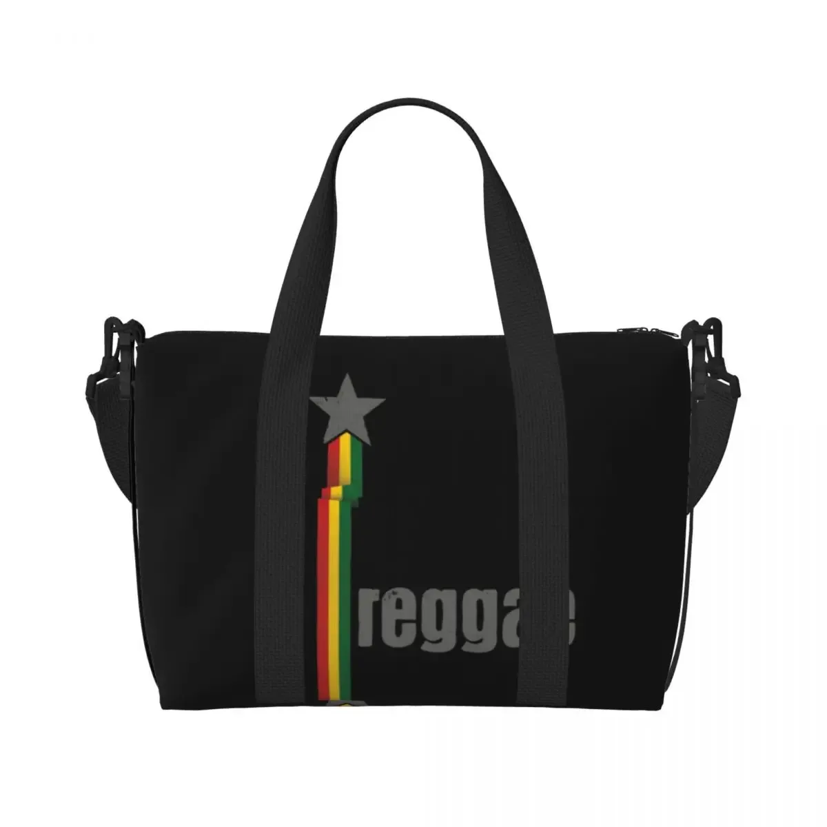 grand sac fourre-tout personnalisé rasta feel discuter of judah pour femme, jamaica rastafarian reggae shopping initié gym beach travel bag