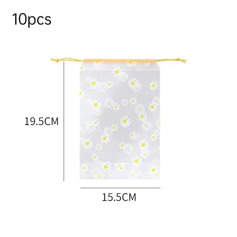 sac de rangement transparent imperméable à cordon en plastique pour cosmétiques, serviettes et chaussettes, idéal pour la salle de bain et la plage - lot de 10