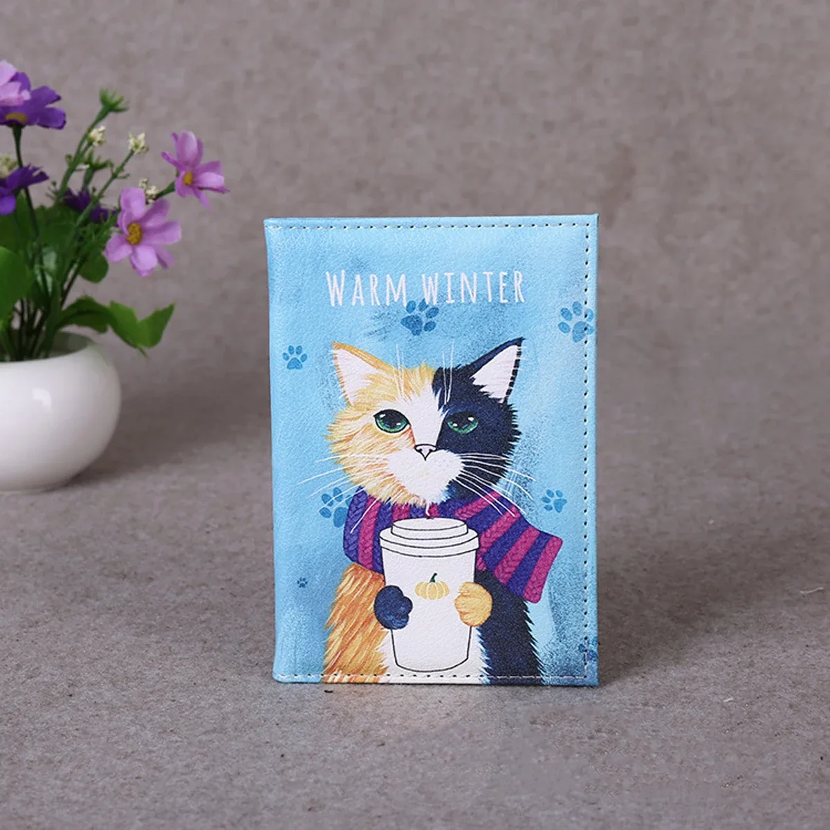 housse protection ordinateur tablette imprimée animaux chats saisons bleu voyage documents billets aériens accessoires