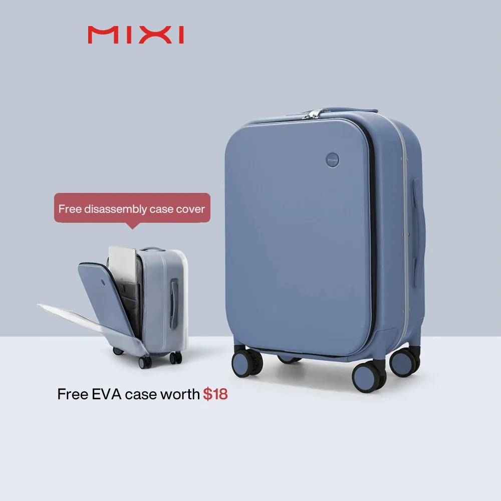 mixi marque design de luxe valise à main en polycarbonate voyage bagage roulant avec roues spinner serrure tsa 18 20 pouces