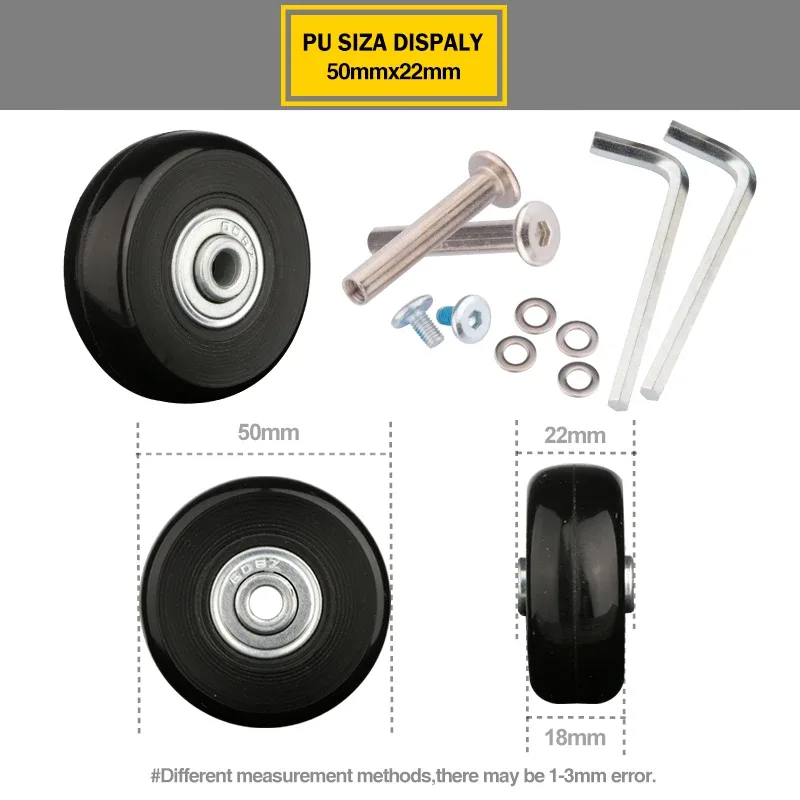 roues de valise 1 paire d'axes de remplacement pour valises roues de rechange de luxe outil de réparation de luxe roulettes