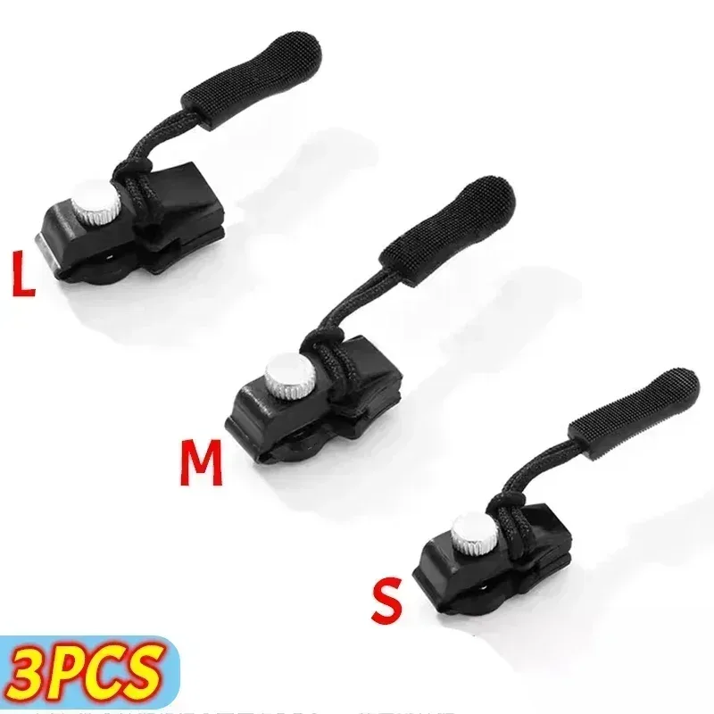 kit de réparation de fermeture éclair instantanée, 2 à 6 pièces, fixation de fermeture éclair de remplacement, dents coulissantes, tête de fermeture éclair de sauvetage, 3 tailles différentes