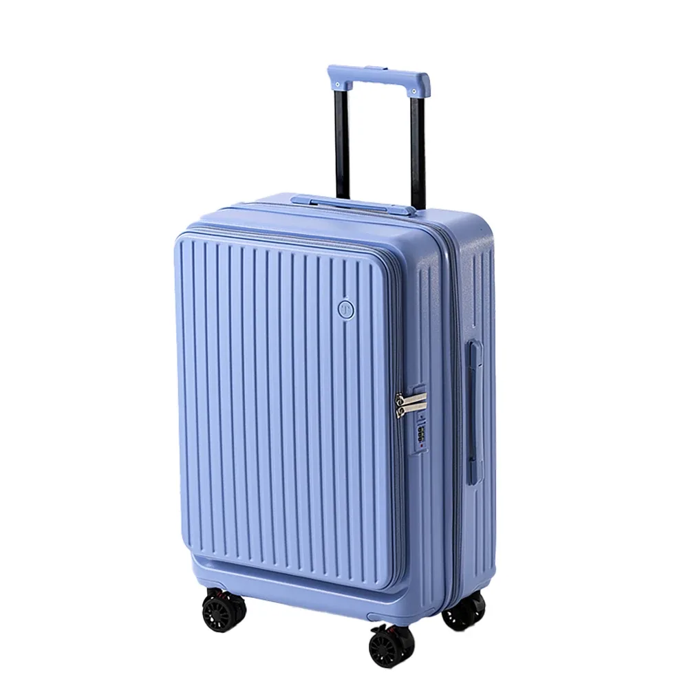 valise extensible multifonctionnelle à ouverture frontale avec porte-gobelet, bagage de grande capacité 360 °   roues amortissantes 20' 24' 28'