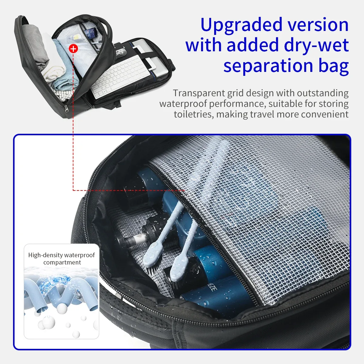 tigernu hommes sac à dos 15.6 17 pouces sacs à dos pour ordinateur portable sac à dos mince sac antivol mâle voyage sac à dos école sac à dos affaires
