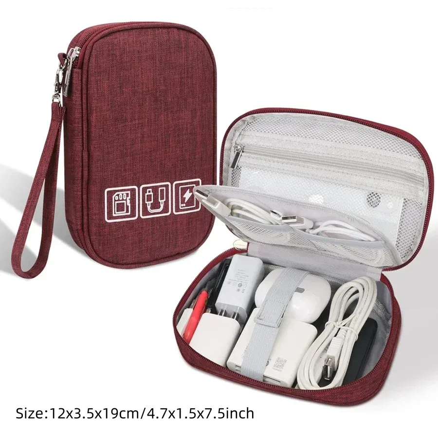 sac de rangement numérique portable, gadget usb, pochette de rangement de câbles étanche, appareils électroniques, accessoires, pack de fournitures