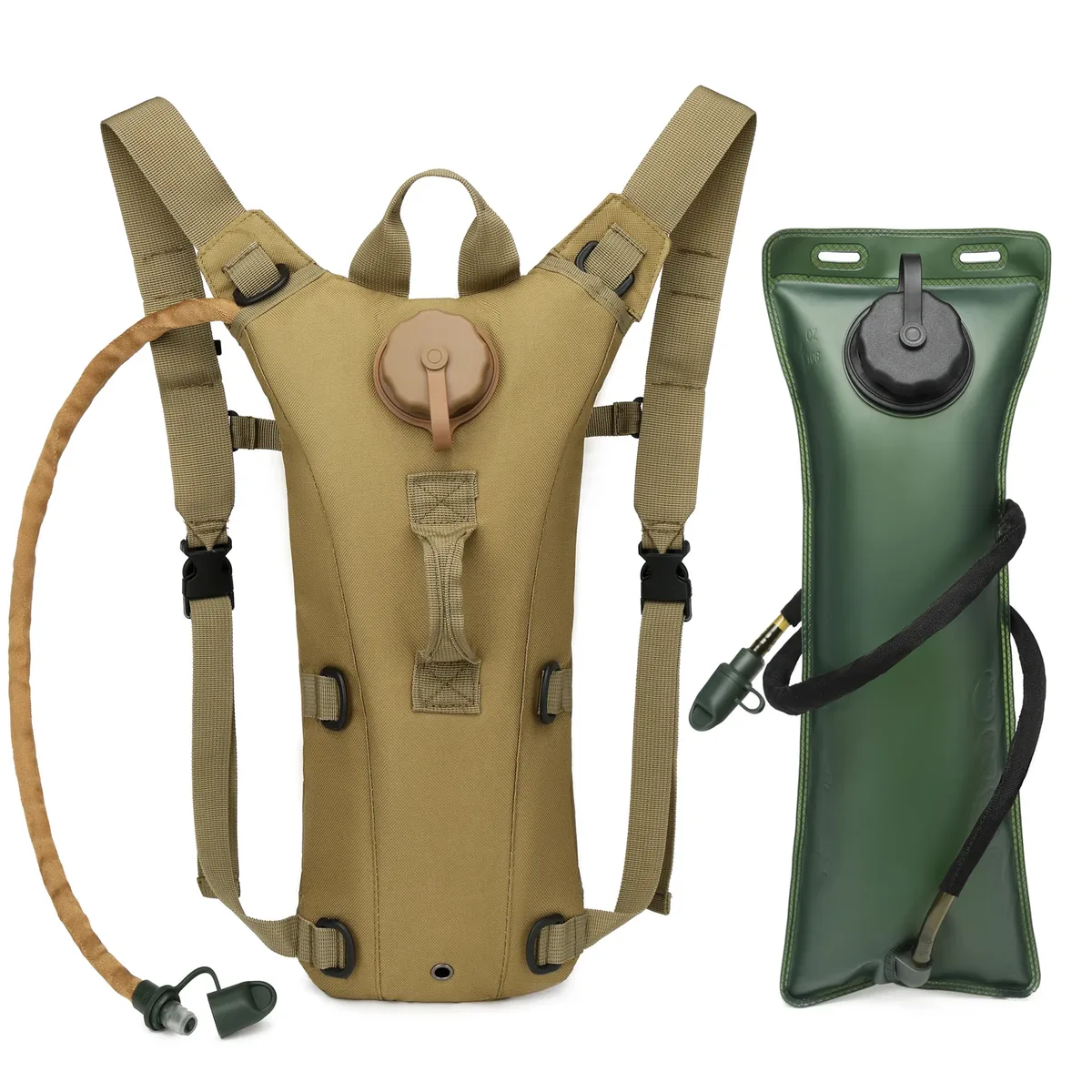 dulwater-sac à dos d'hydratation camel de classe militaire, avec vessie étanche de 3l, pour la course, le jogging et le cyclisme