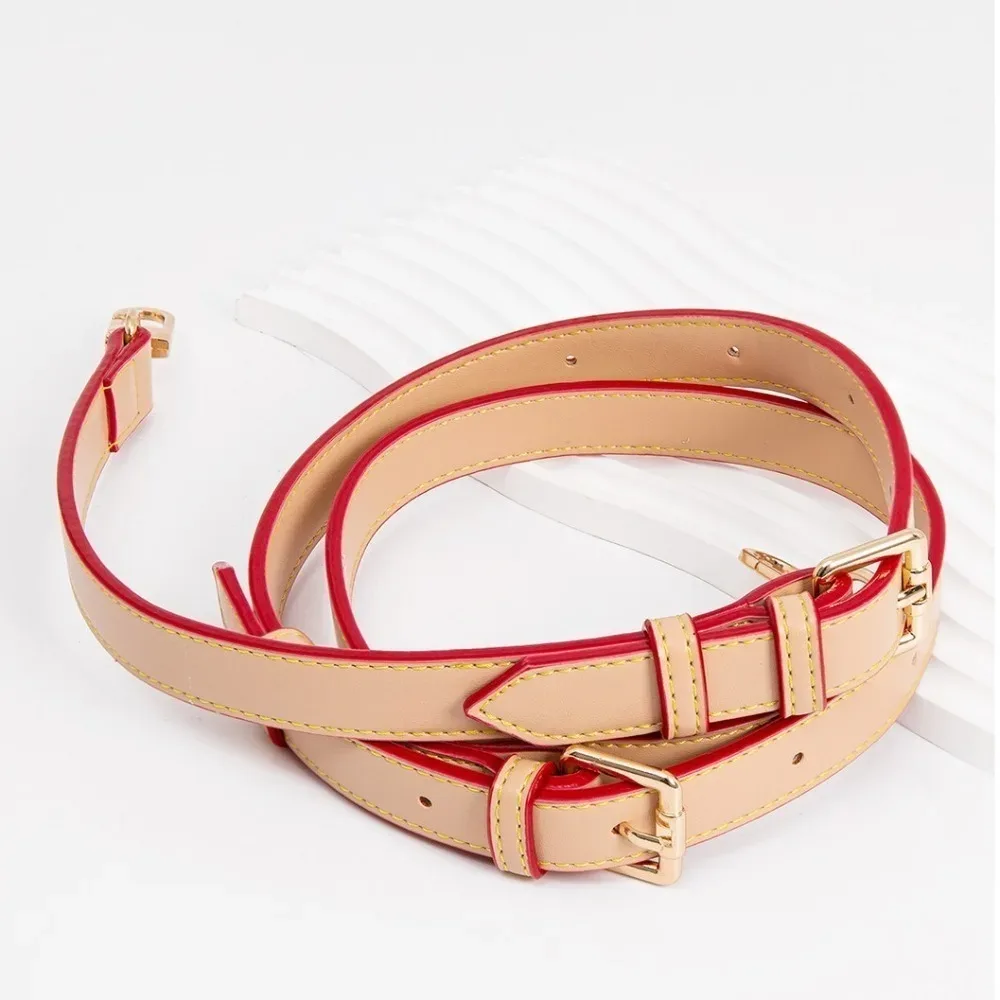 Sangles de sac en cuir PU de 1.2cm de large pour LV Speedy 20 25 30 bretelles réglables sans poinçon, sac à bandoulière Long, sac de ceinture
