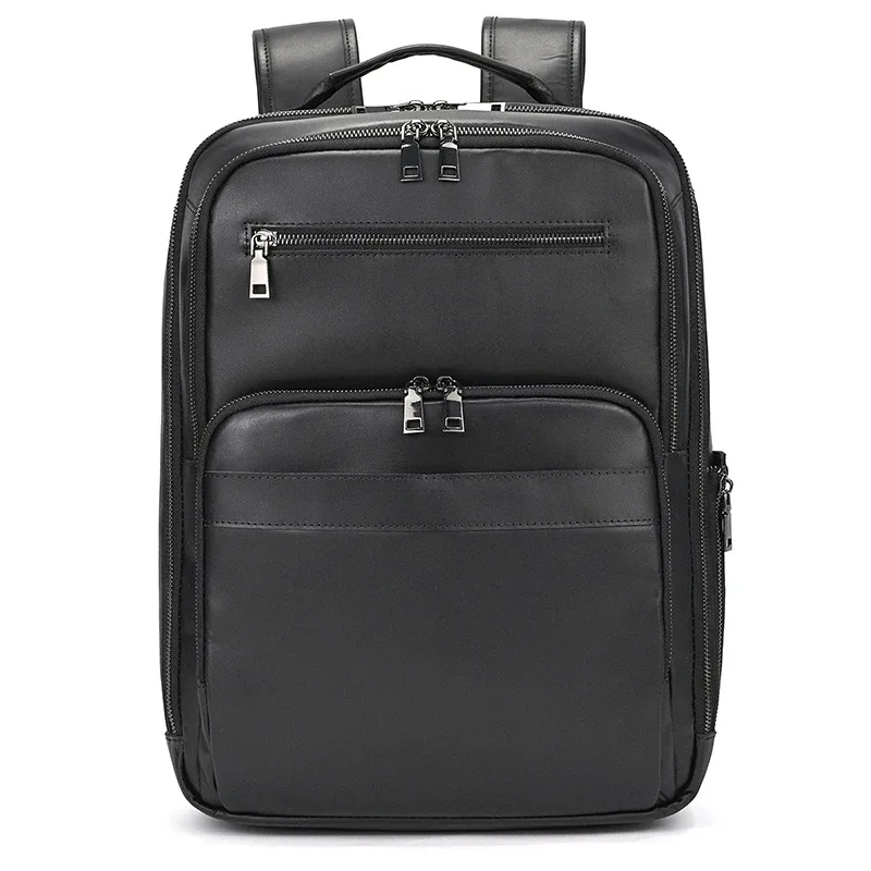 sac à dos rétro en cuir pour hommes d'affaires, sac pour ordinateur portable de 15 à 16 pouces, sac de jour de grande capacité, sac d'école de voyage